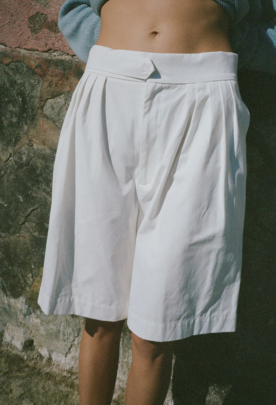 Aldine White Chino Short - Image 3