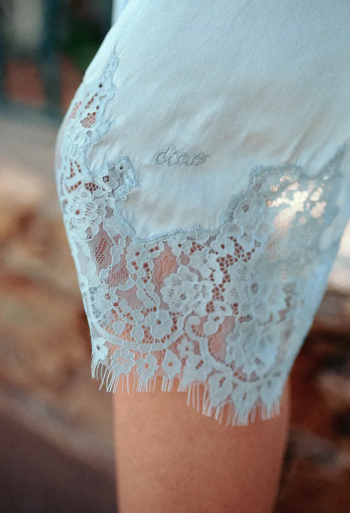 Petrea Bleu Silk Skirt - Image 3