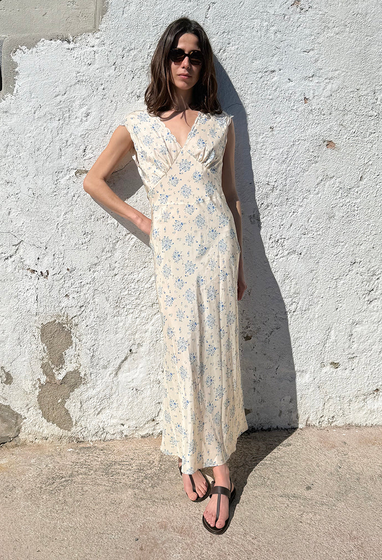 Marja Ivory Silk Dress - Image 4