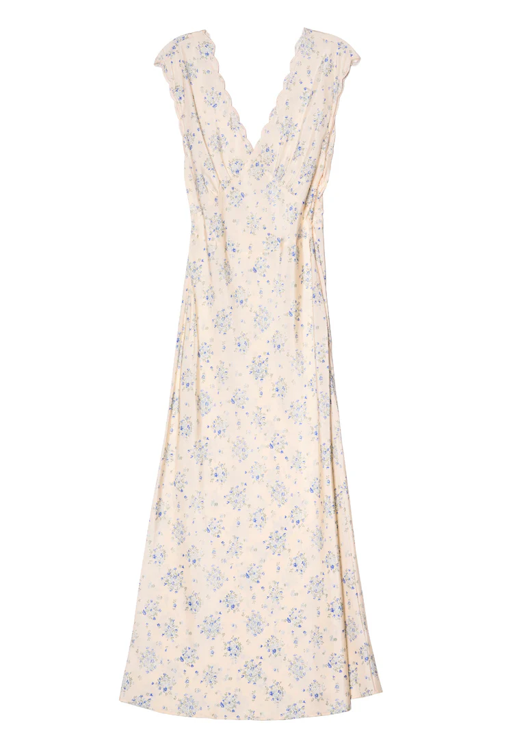 Marja Ivory Silk Dress - Image 5