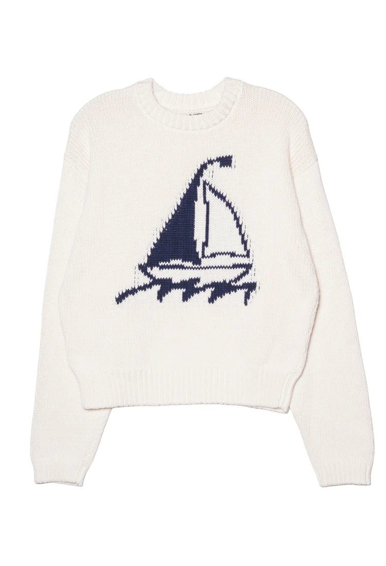 Josette Ivory Cotton Knit Pullover - Image 4