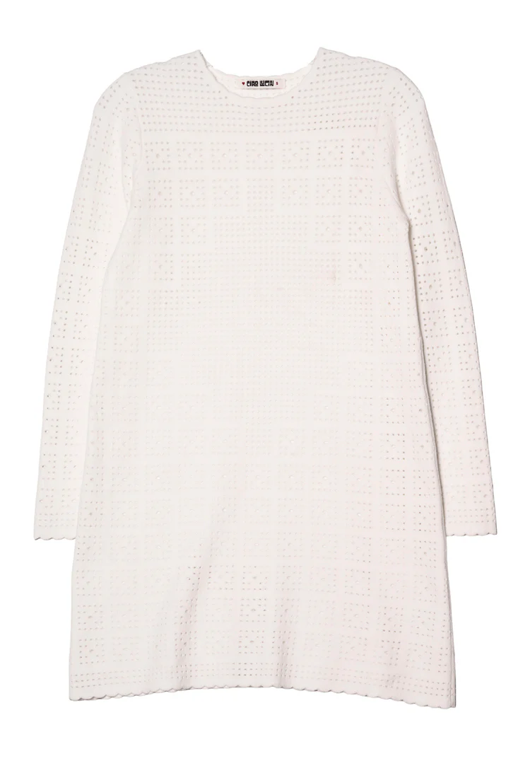 Inessa White Crochet Knits Dress - Image 5