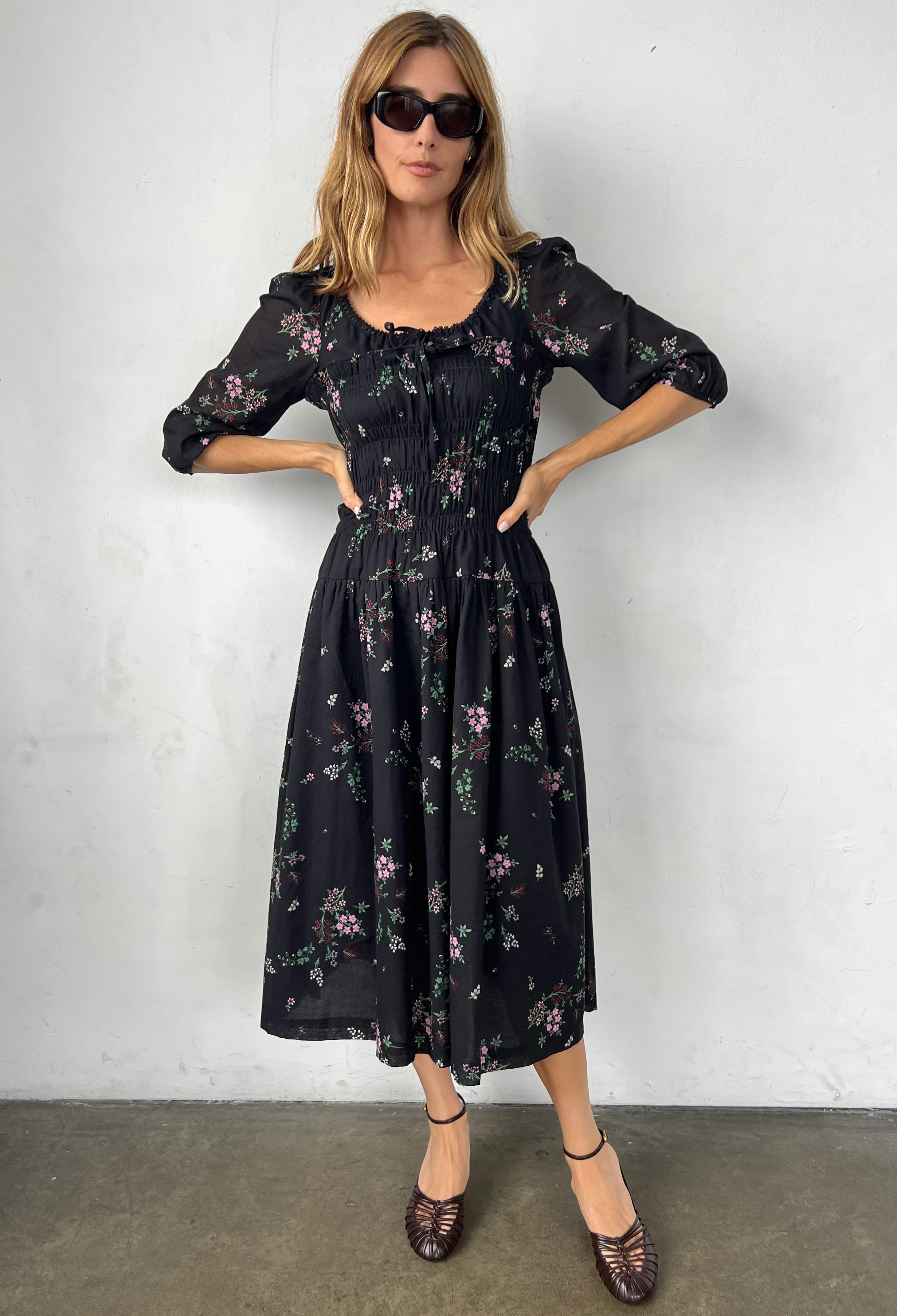 Andrine Dress Wildflower Print Cotton Voile - Image 3