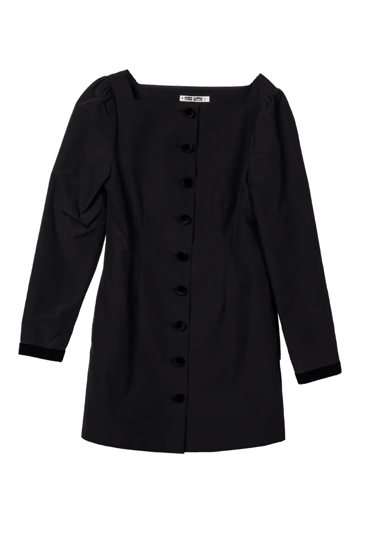 Antoinette Faille Button Down Mini Dress - Image 7