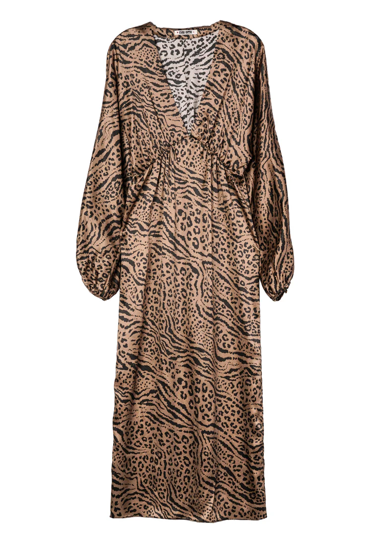 Asta Leopard Printed Silk Charmeuse Dress - Image 7