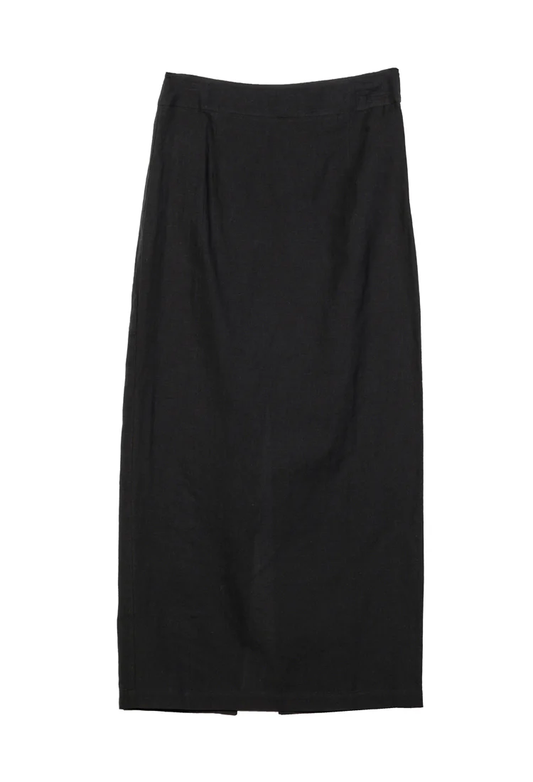 Borgia Black Linen Skirt - Image 11