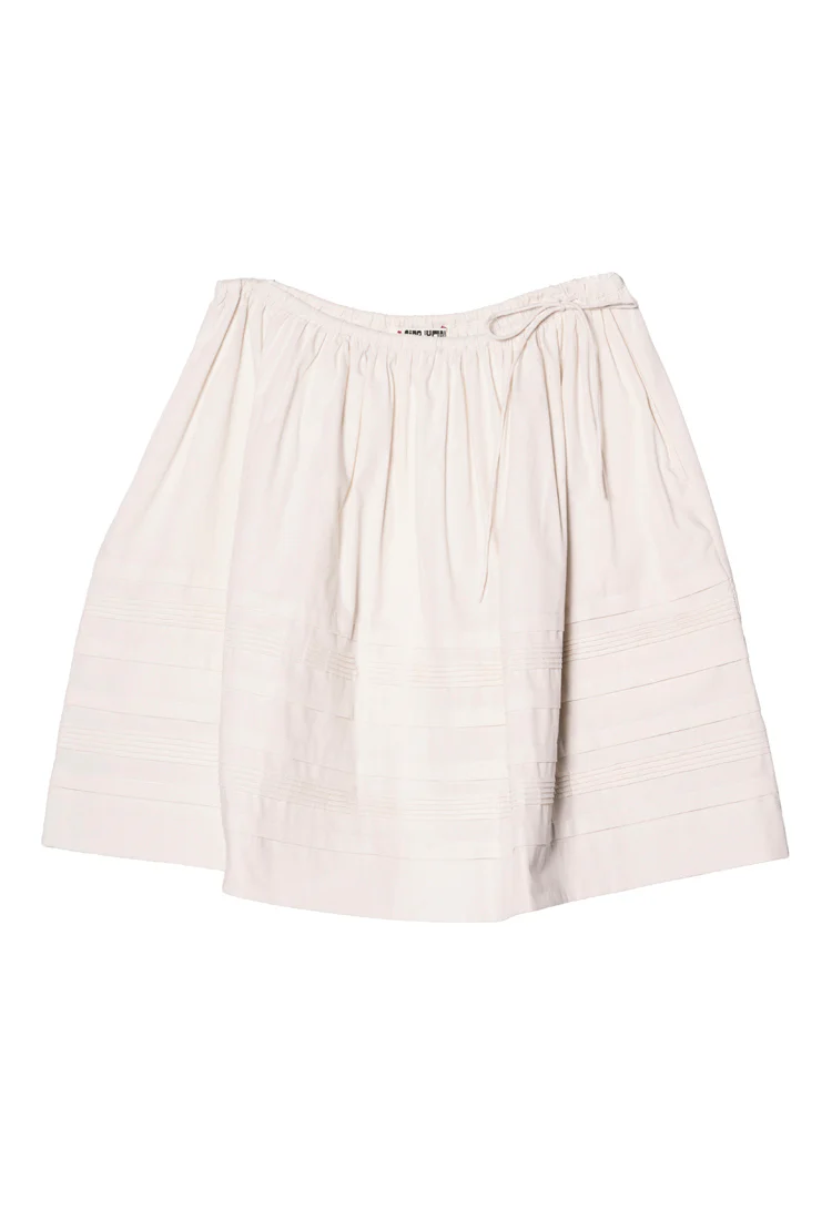 Bria Ivory Cotton Poplin Skirt - Image 4