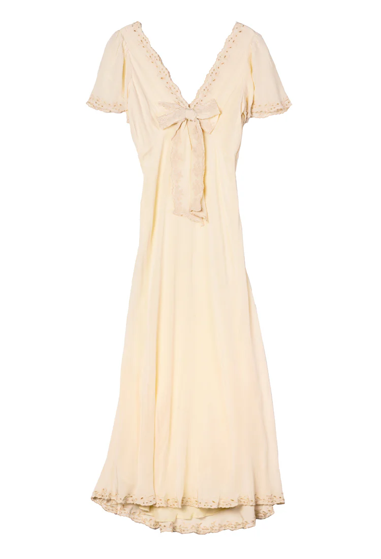 Brunello Ivory Silk Dress - Image 6