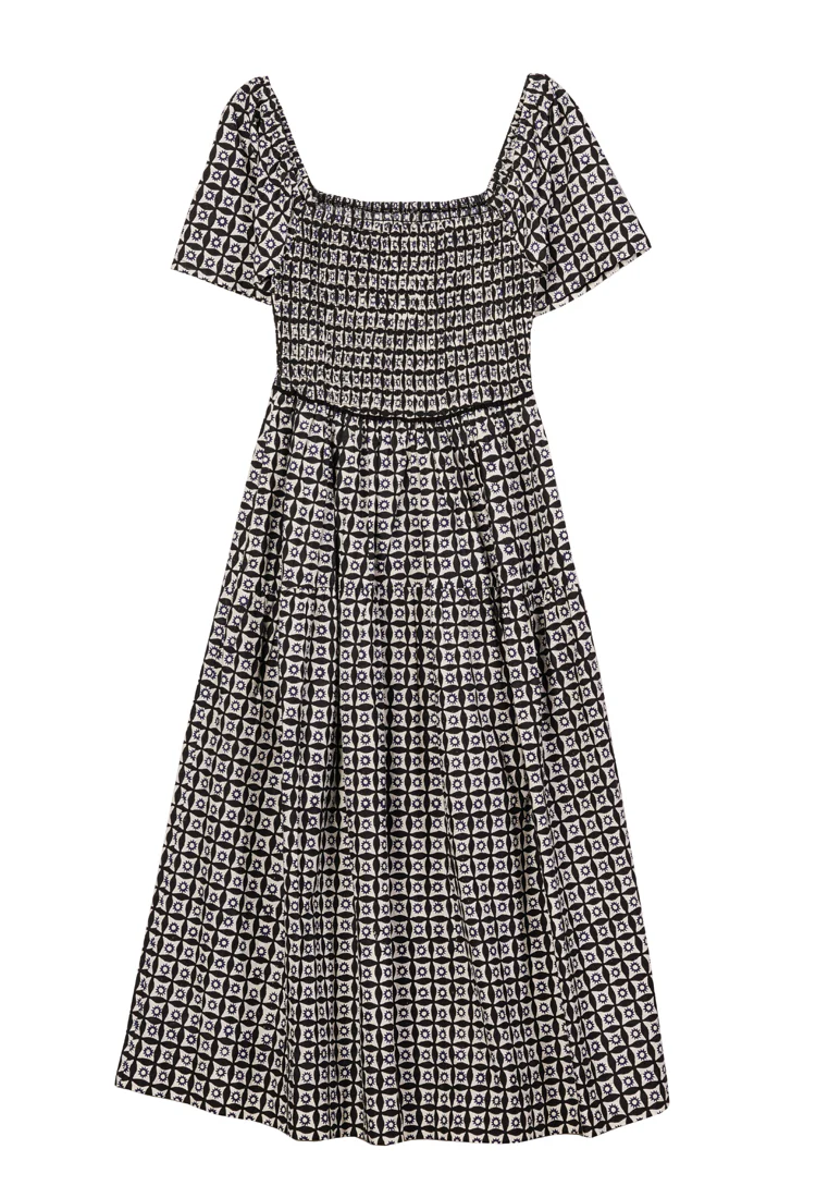Cassani Solar Print Cotton Poplin Dress - Image 10