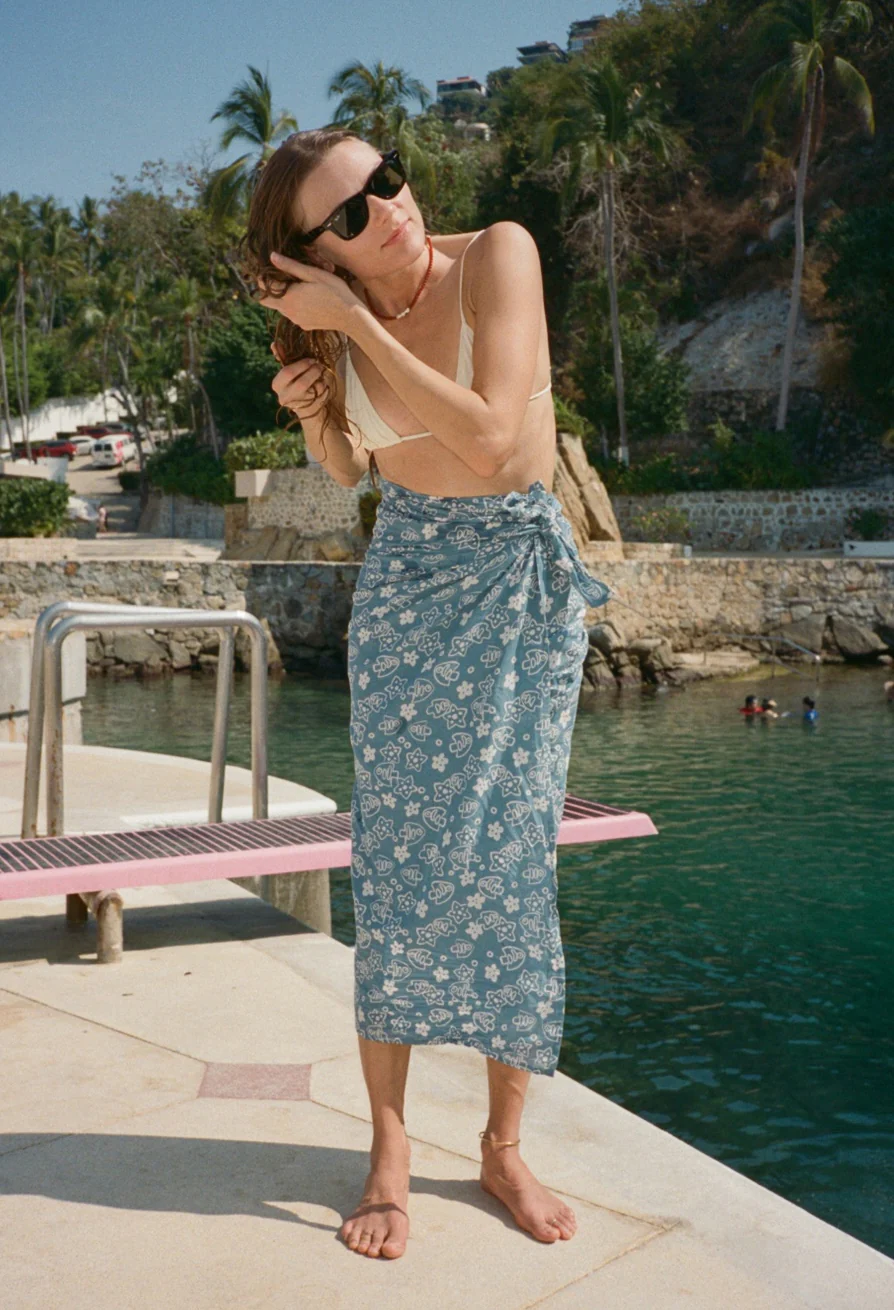 Crespo Tidepool Cotton Pareo - Image 2