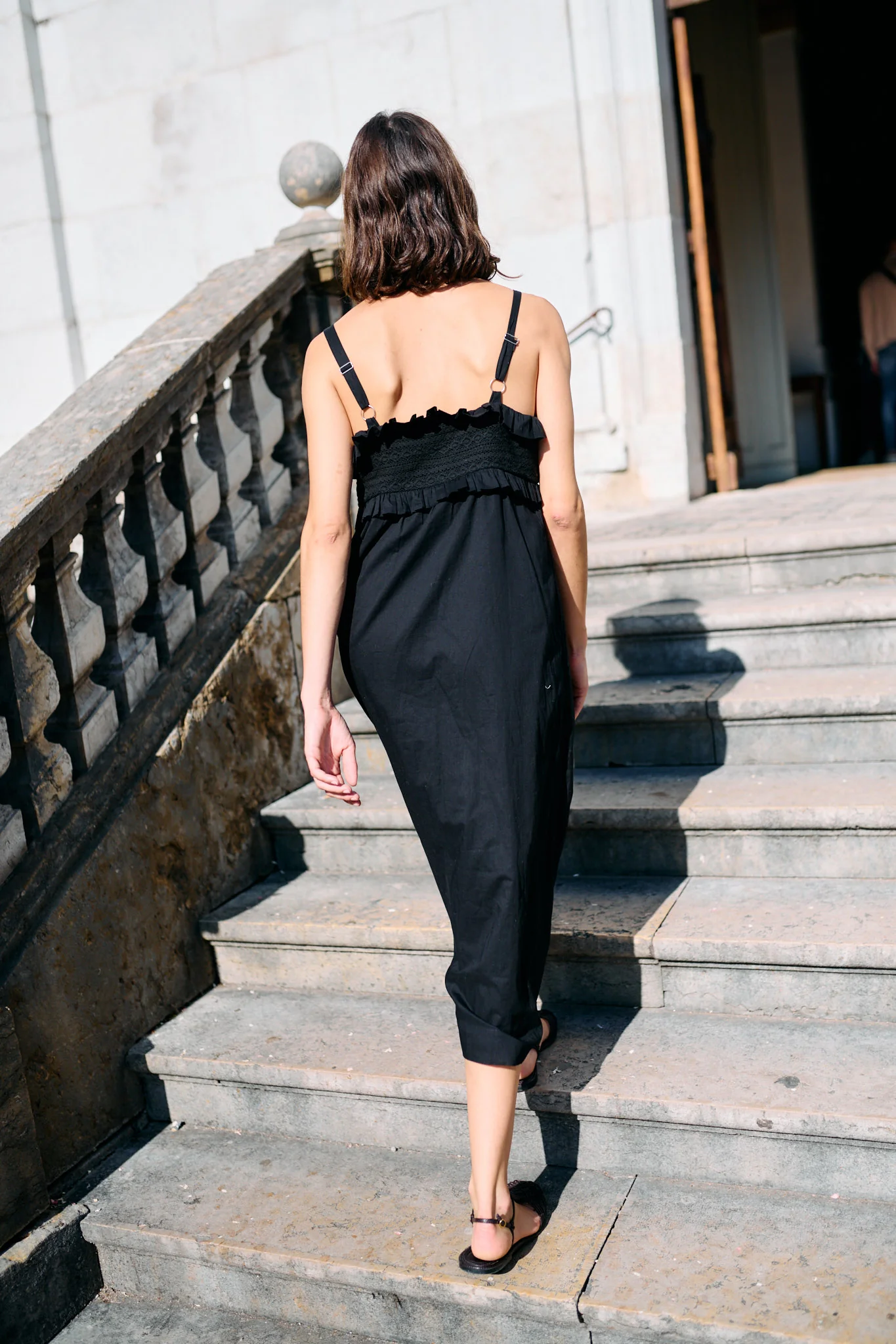 Dalla Dress Black Cotton Voile - Image 5