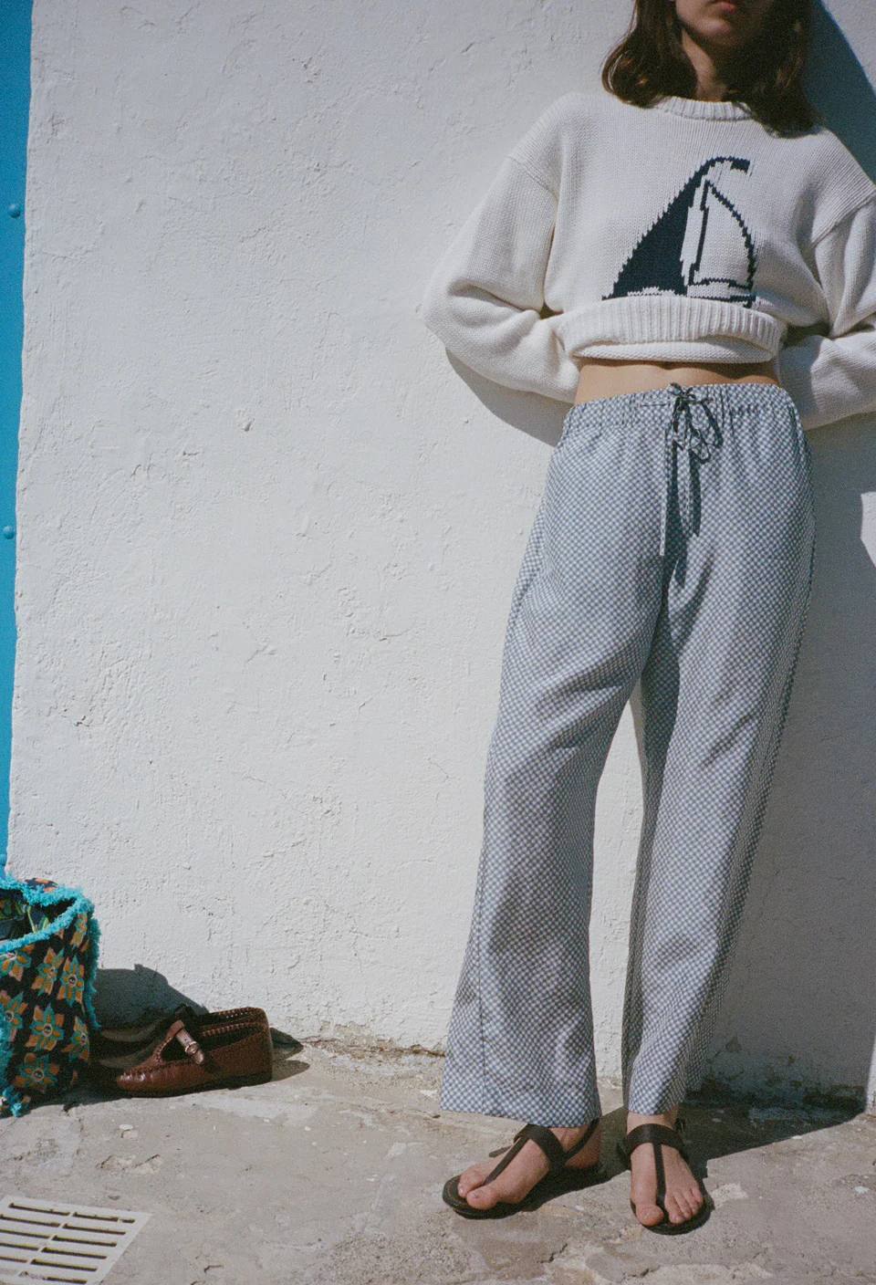 Dania Silk Gingham Pant - Image 2