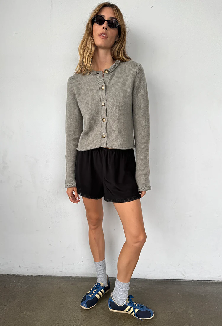 Doris Mist Wool Cardigan - Image 4