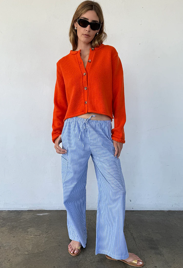 Doris Persimmon Wool Cardigan - Image 3