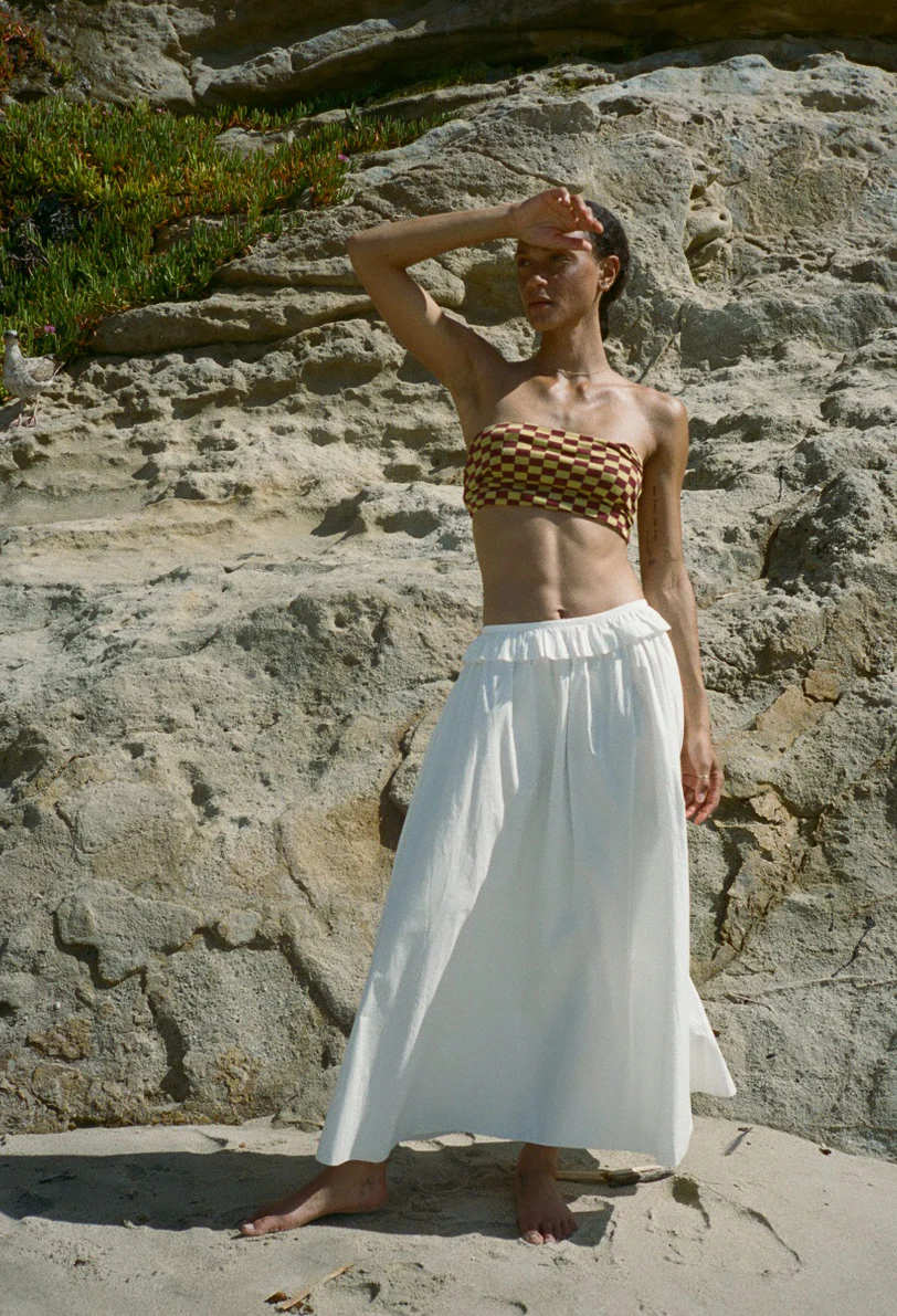 Esi White Cotton Skirt - Image 3