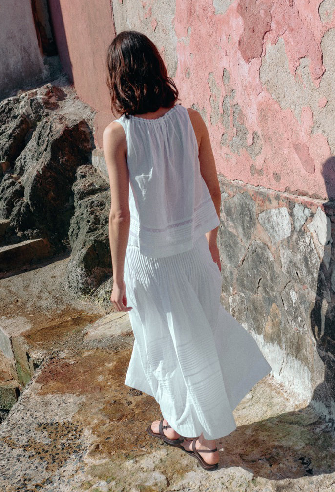 Eugenia White Cotton Voile Top - Image 4