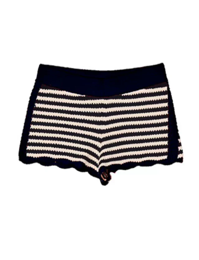 Fava Navy Stripe Knit Short - Image 4