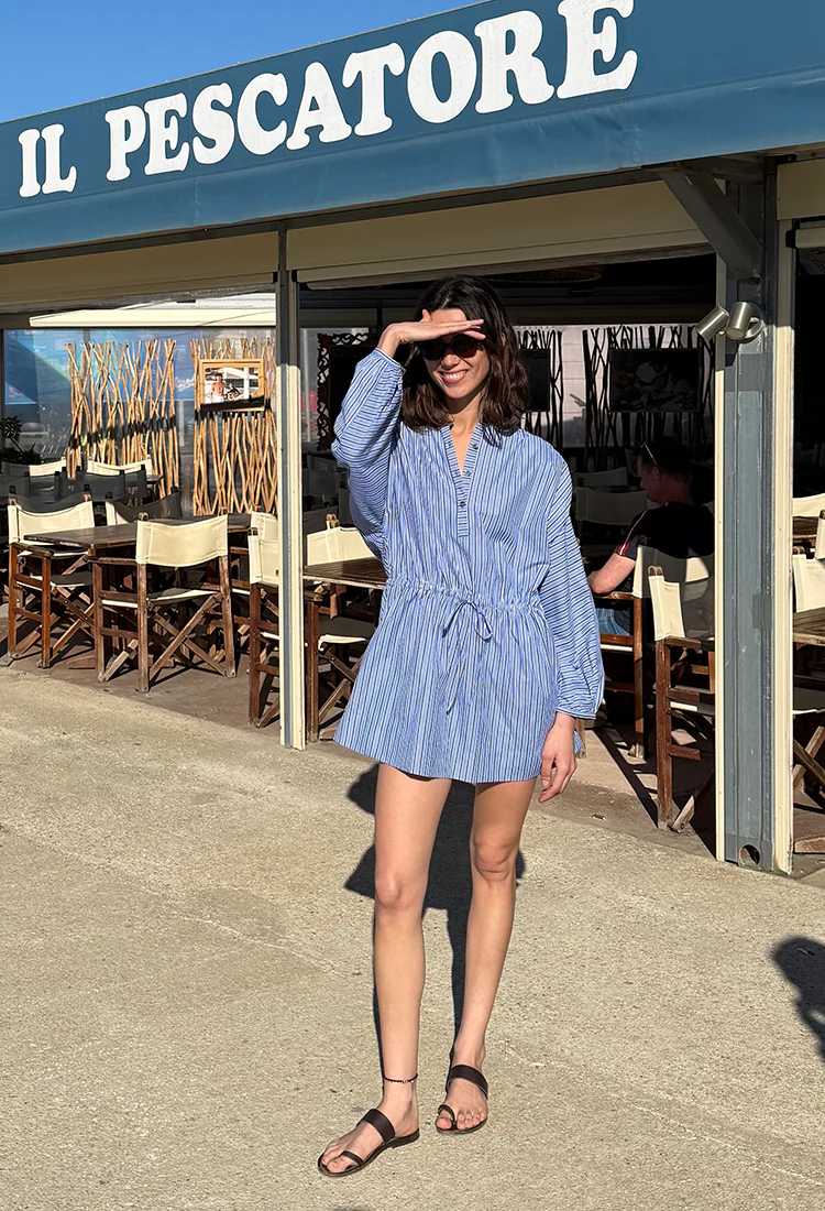 Felina Stripe Shirting Dress