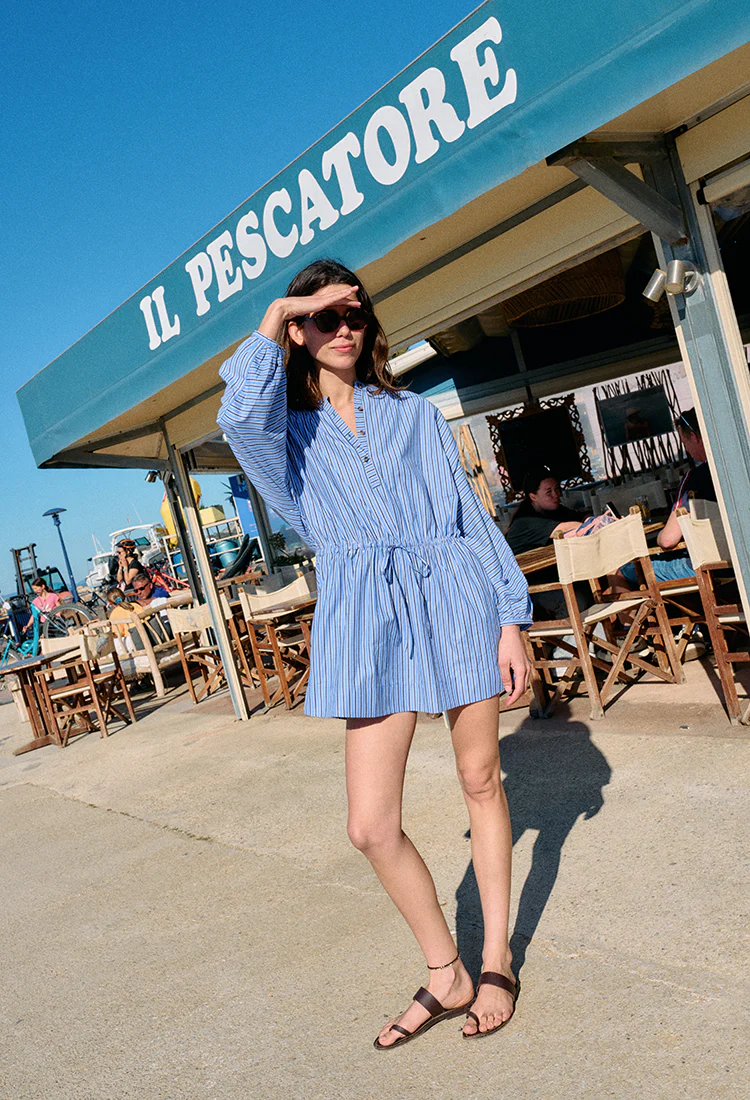 Felina Stripe Shirting Dress - Image 3