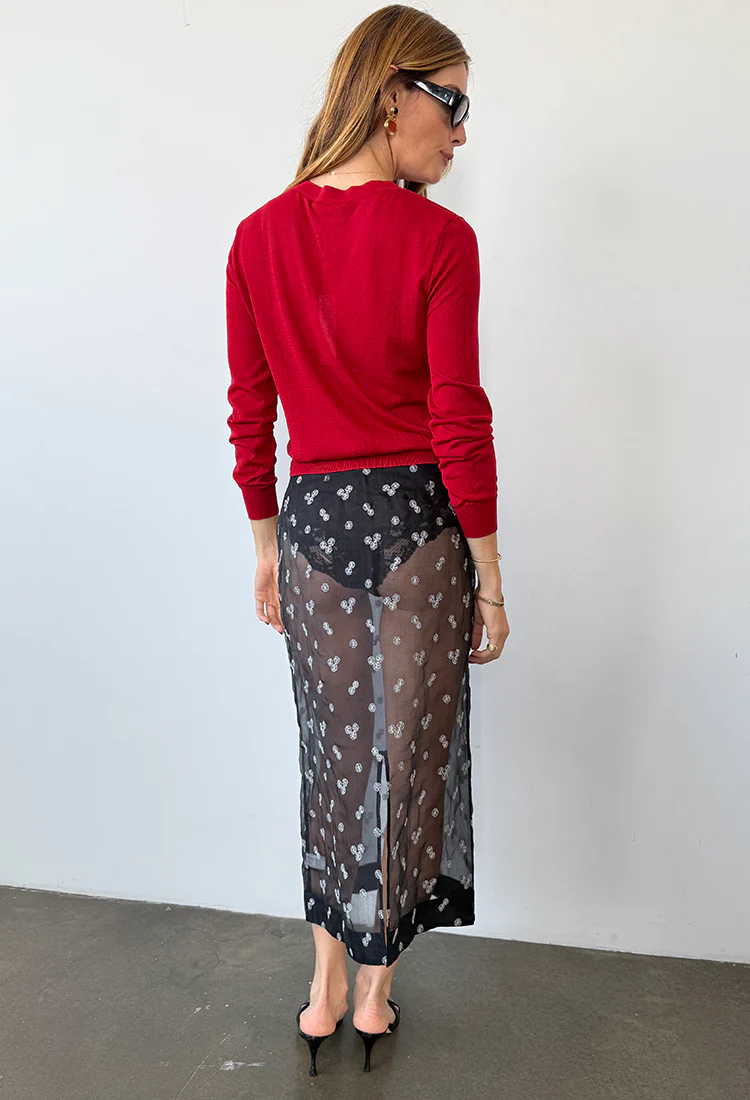 Finney Black Organza Skirt - Image 6