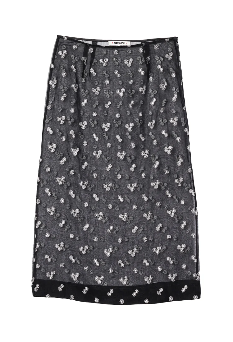 Finney Black Organza Skirt - Image 9