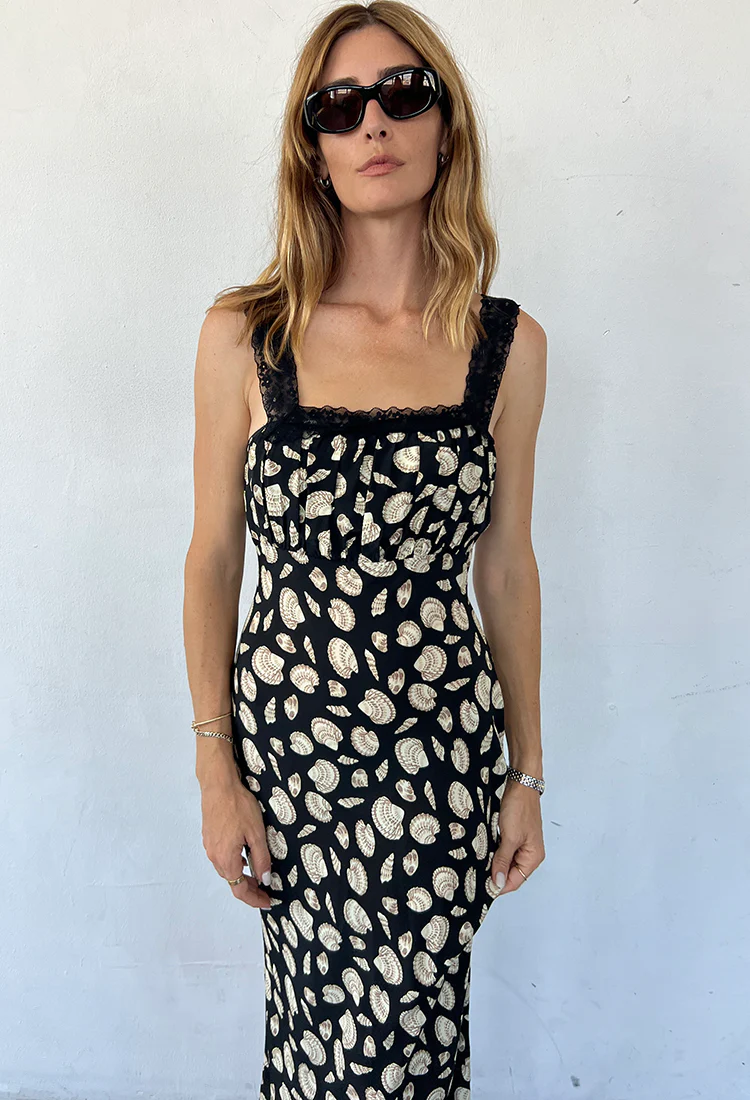 Fiore Shell Print Midi Dress - Image 3