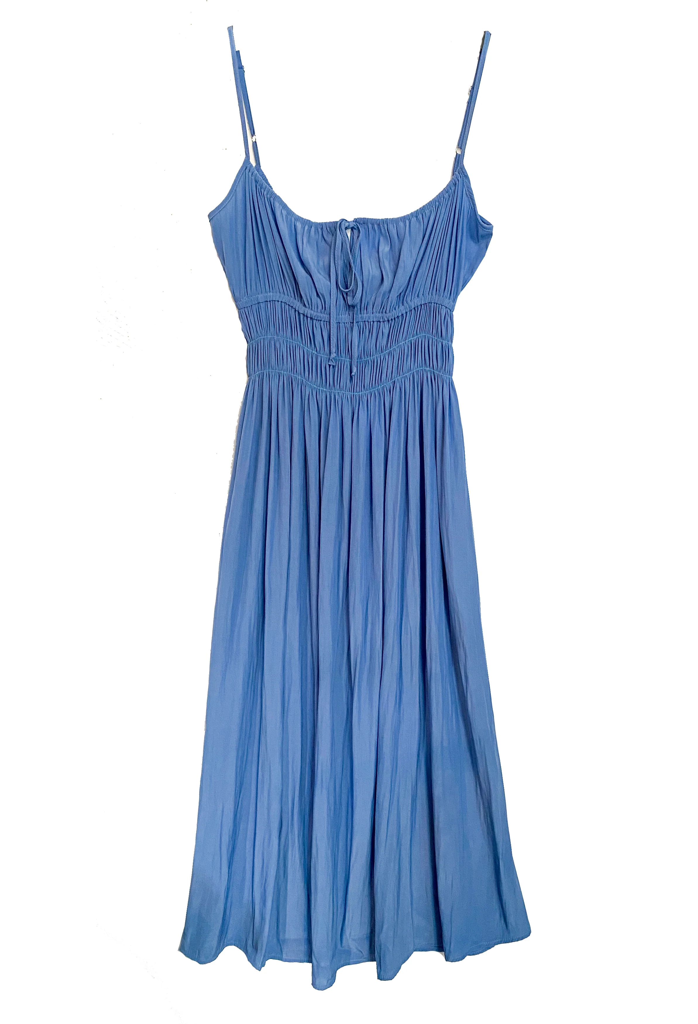 Gabriela Amalfi Blue Silky Dress - Image 5
