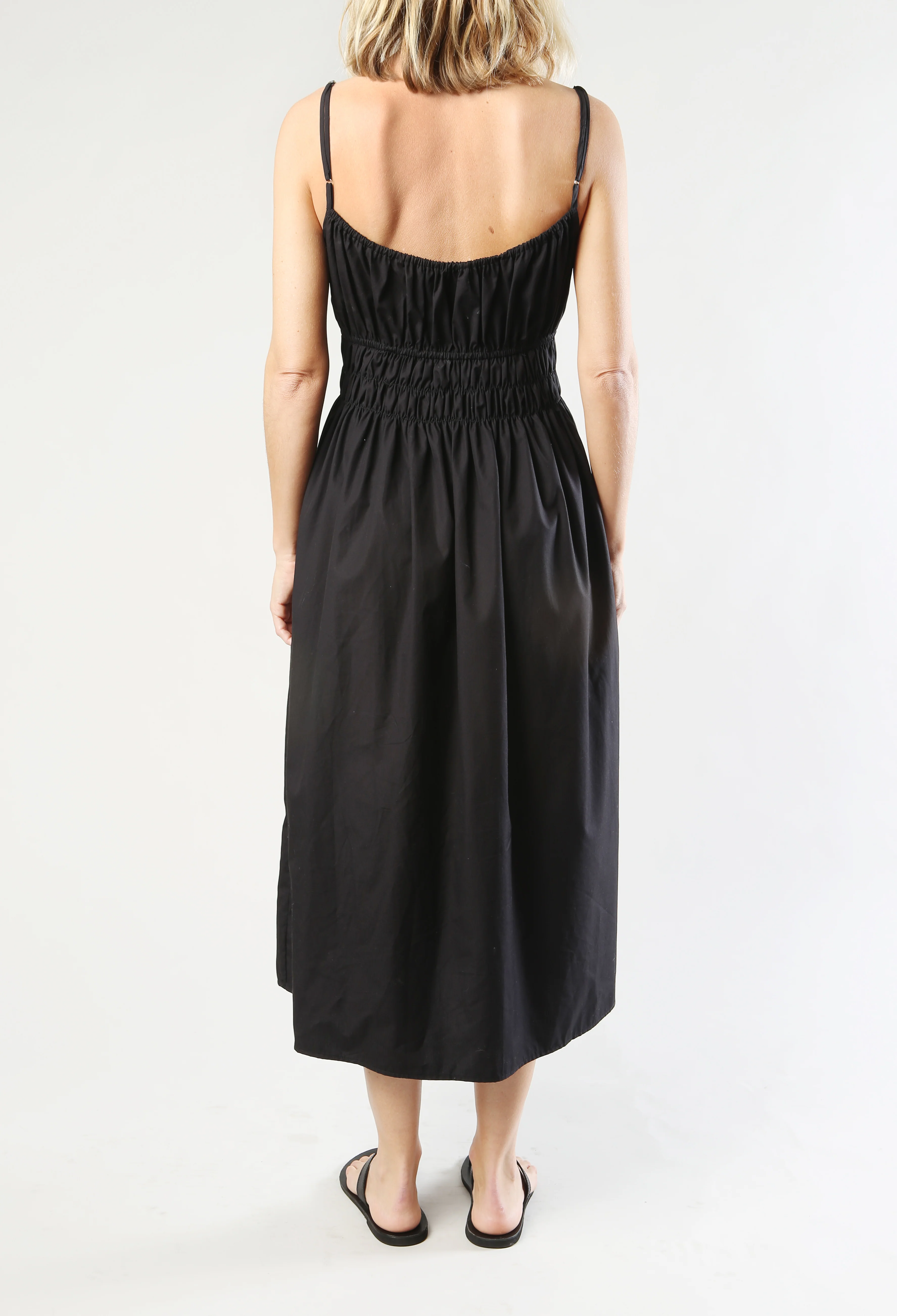 Gabriela Black Cotton Dress - Image 5