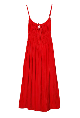 Gabriela Chili Silky Satin Dress - Image 5