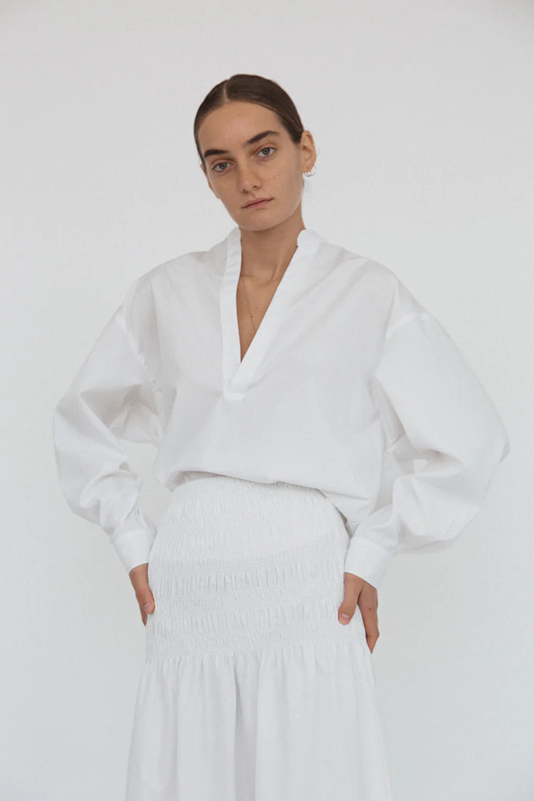 Gemma Top White Cotton
