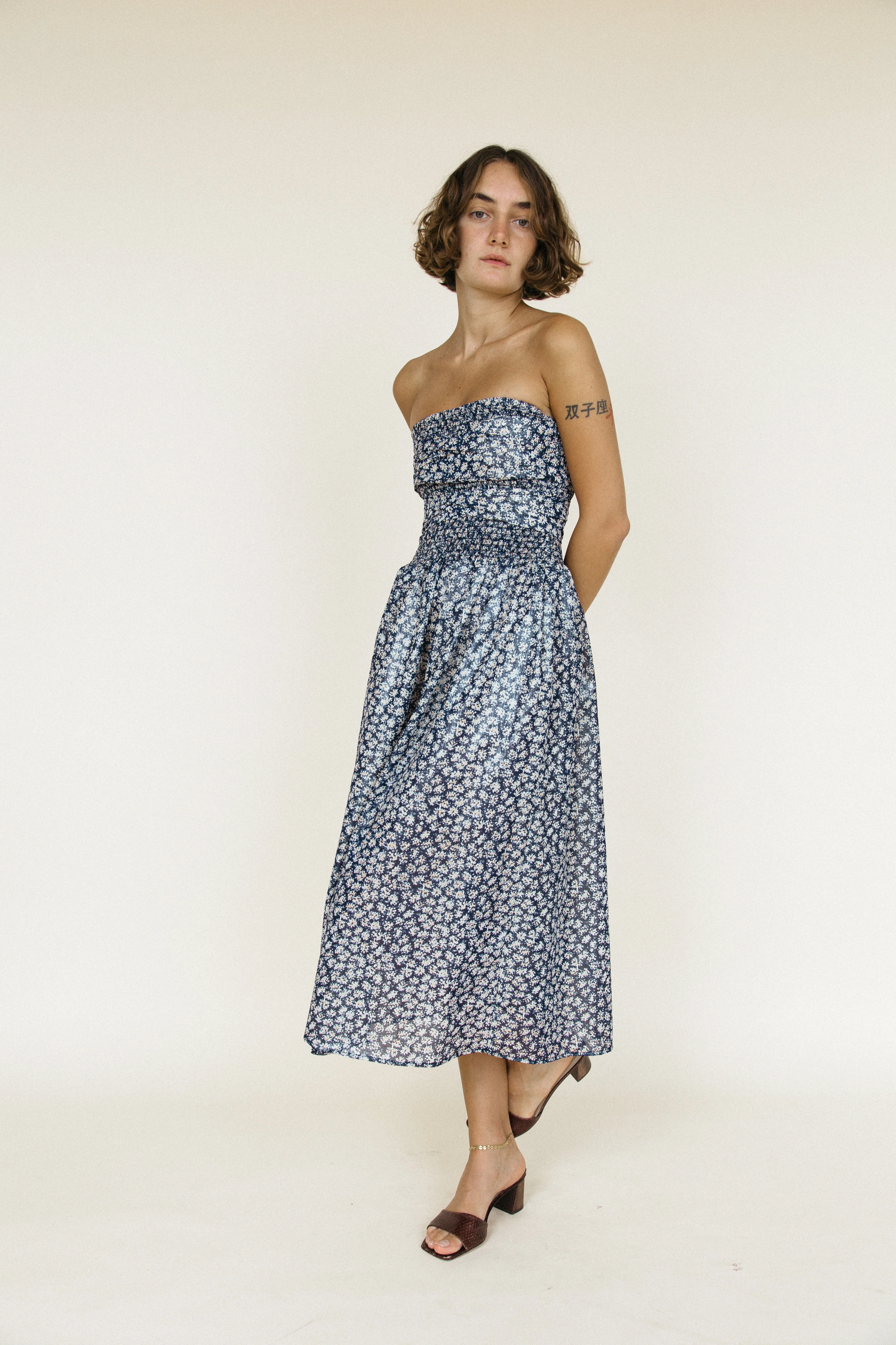 Gia Dress Floral Lurex - Image 3