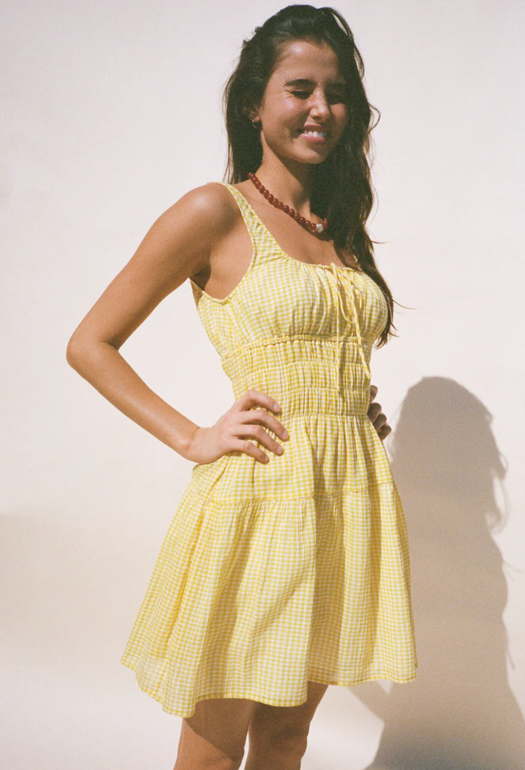 Gianluca Sun Gingham Cotton Dress - Image 4