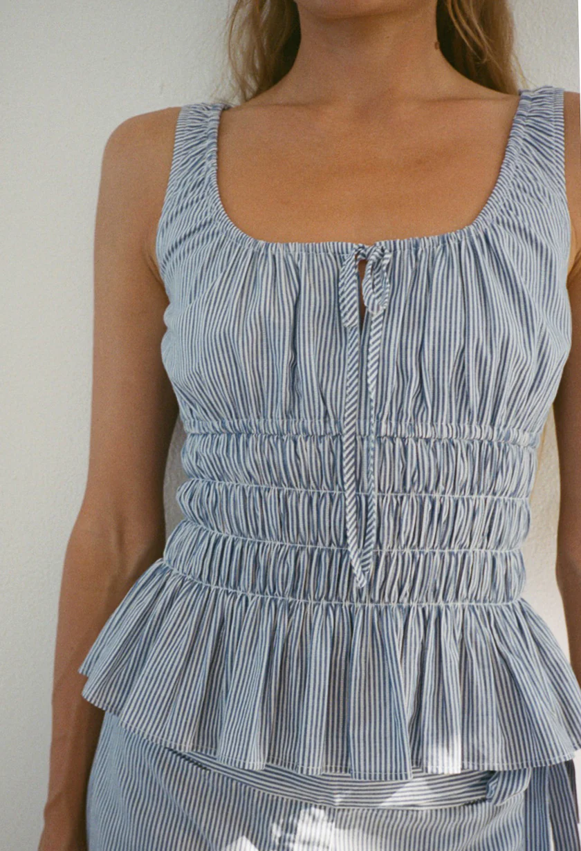 Gigi Stripe Cotton Top - Image 2