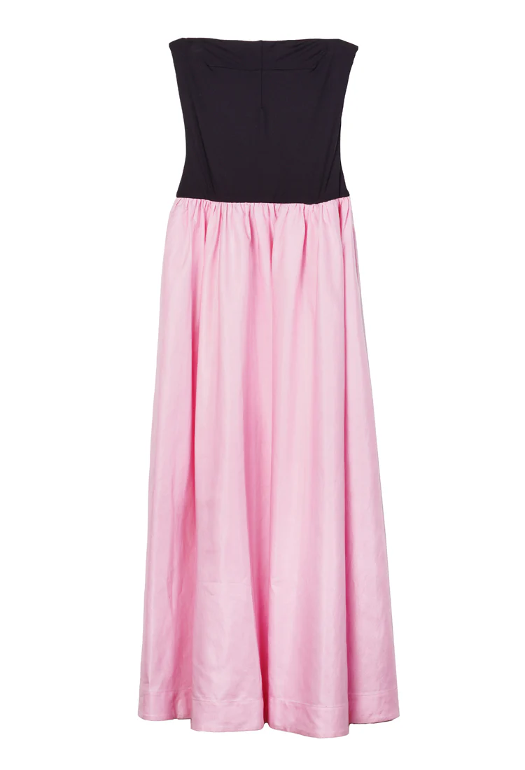 Giselle Pink Taffeta Maxi Dress - Image 8
