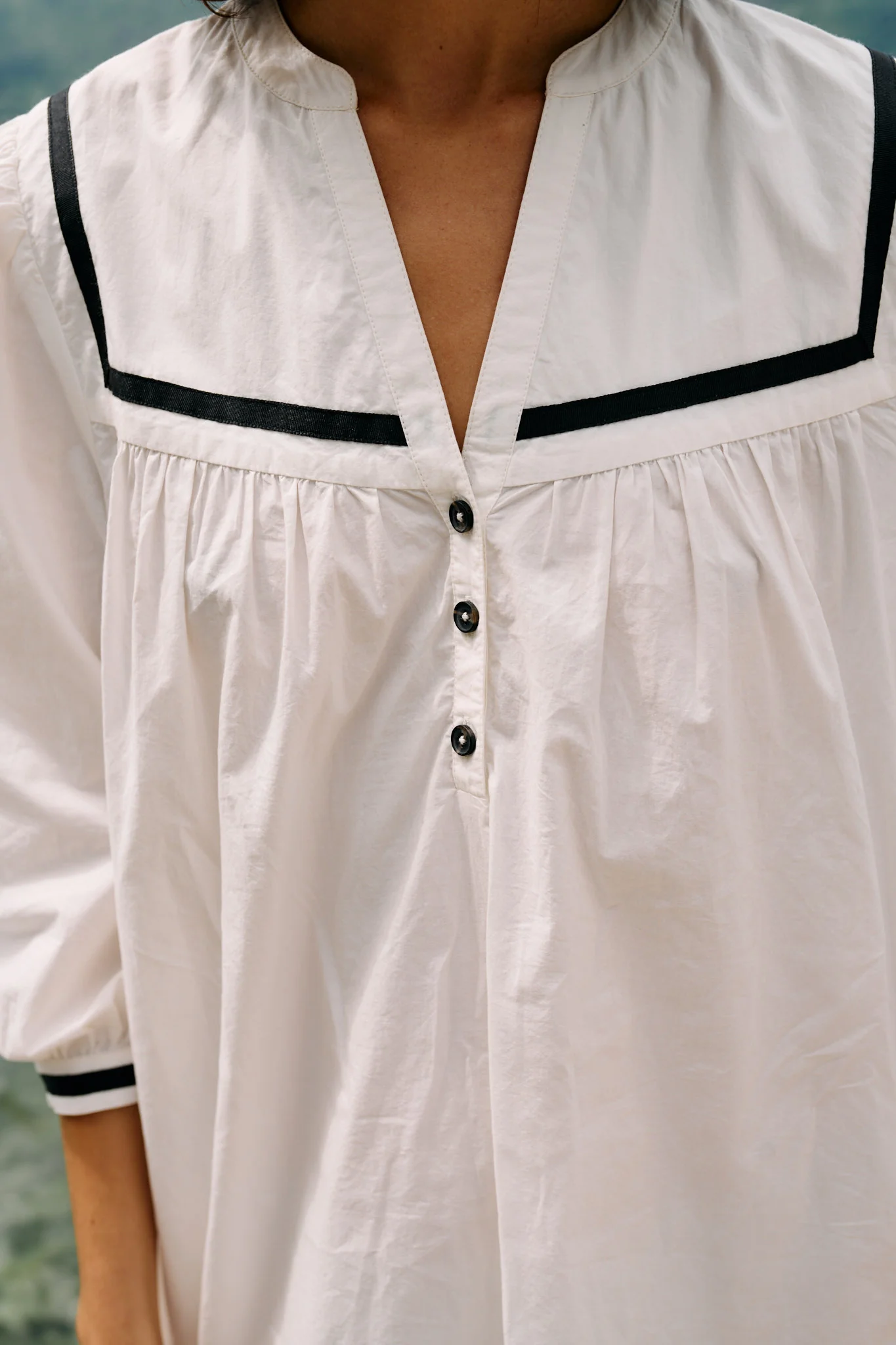 Helena Dress White Cotton Poplin - Image 7
