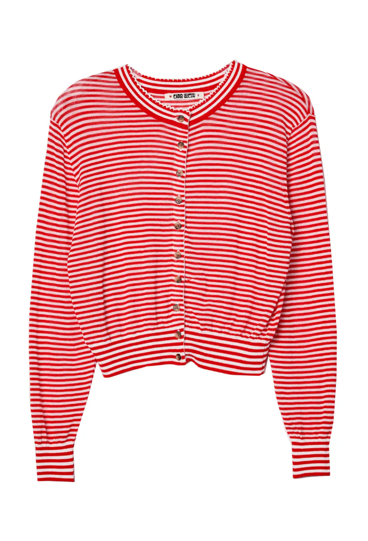 Hydra Red Stripe Cardigan - Image 6