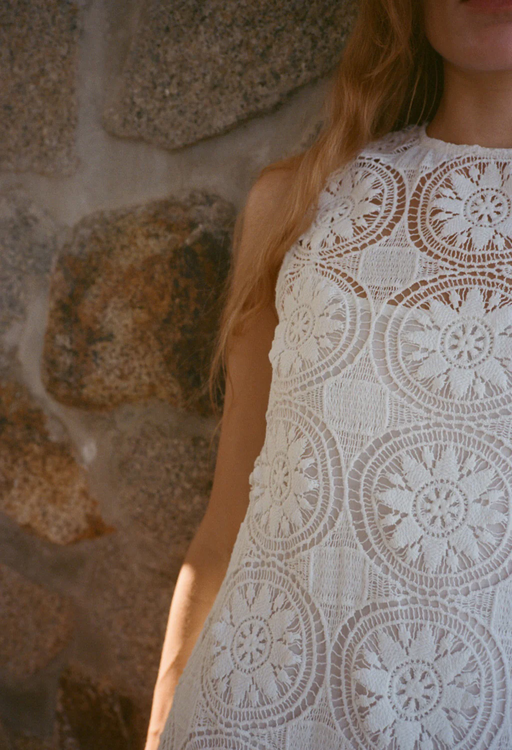 Indus White Crochet Dress - Image 4