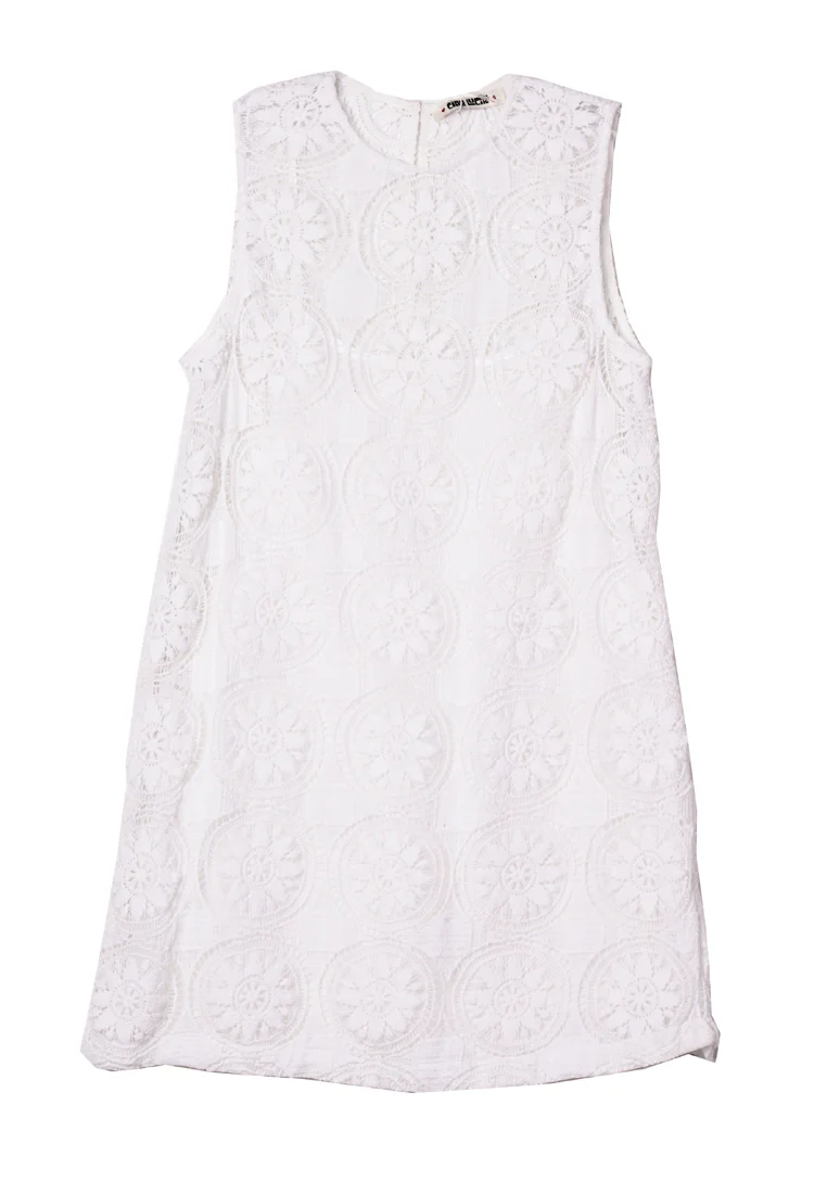 Indus White Crochet Dress - Image 5