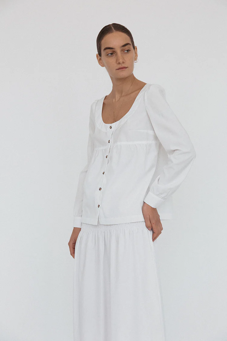 Ines Top White Cotton - Image 3