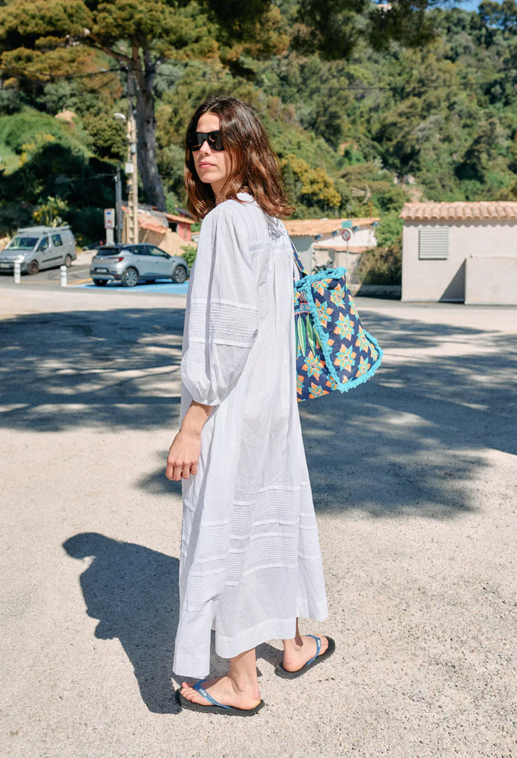 Ingrid White Cotton Voile Dress - Image 2