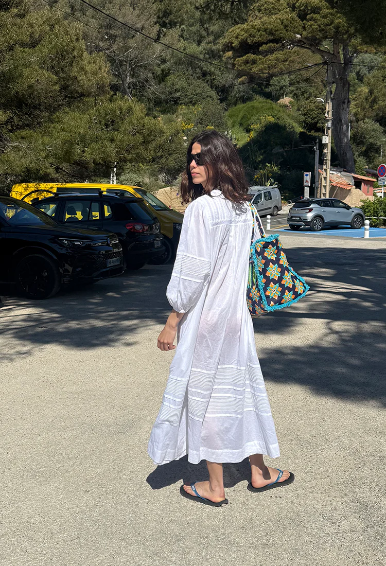 Ingrid White Cotton Voile Dress - Image 4