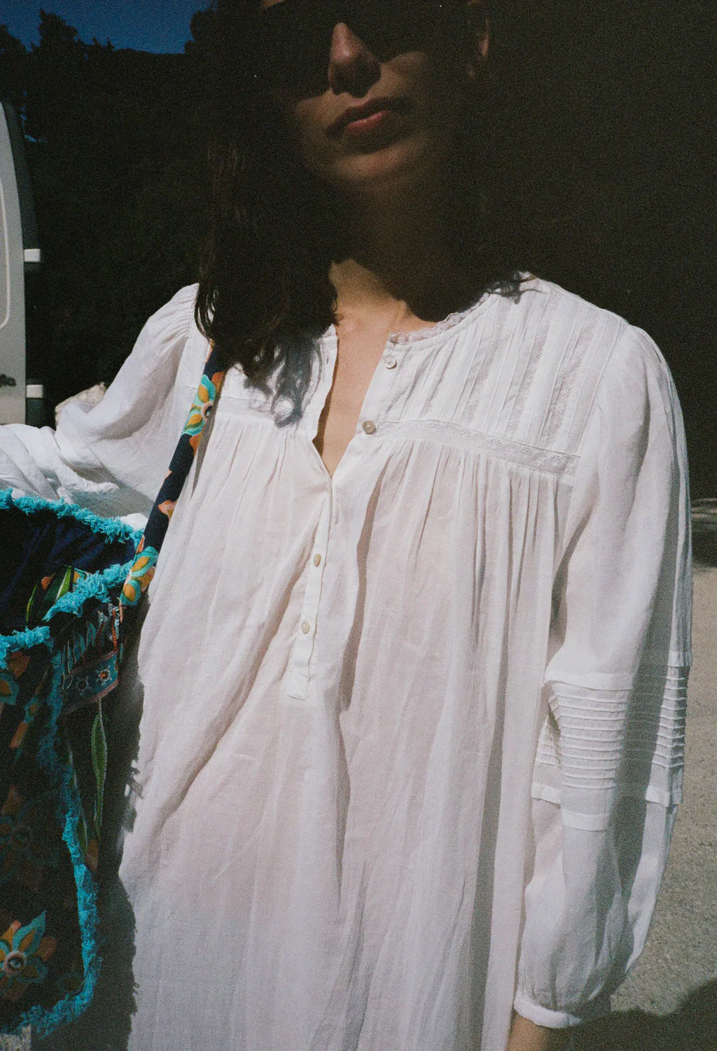Ingrid White Cotton Voile Dress - Image 7