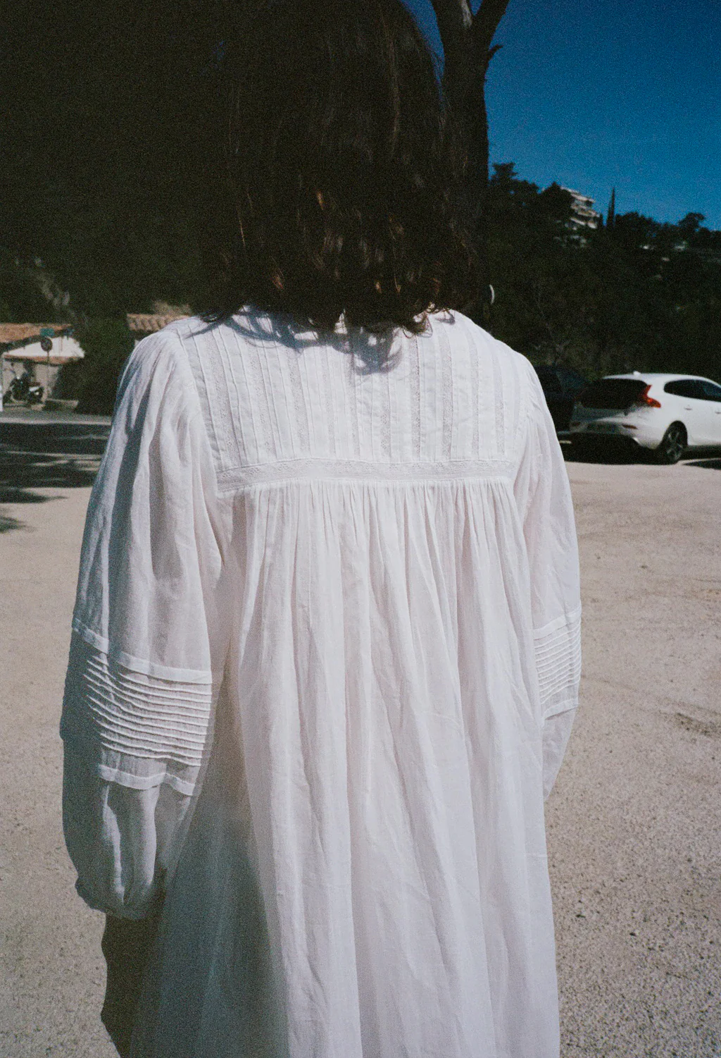 Ingrid White Cotton Voile Dress - Image 8