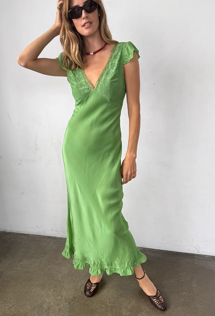 Isol Dress Jade Floral Embroidery - Image 4