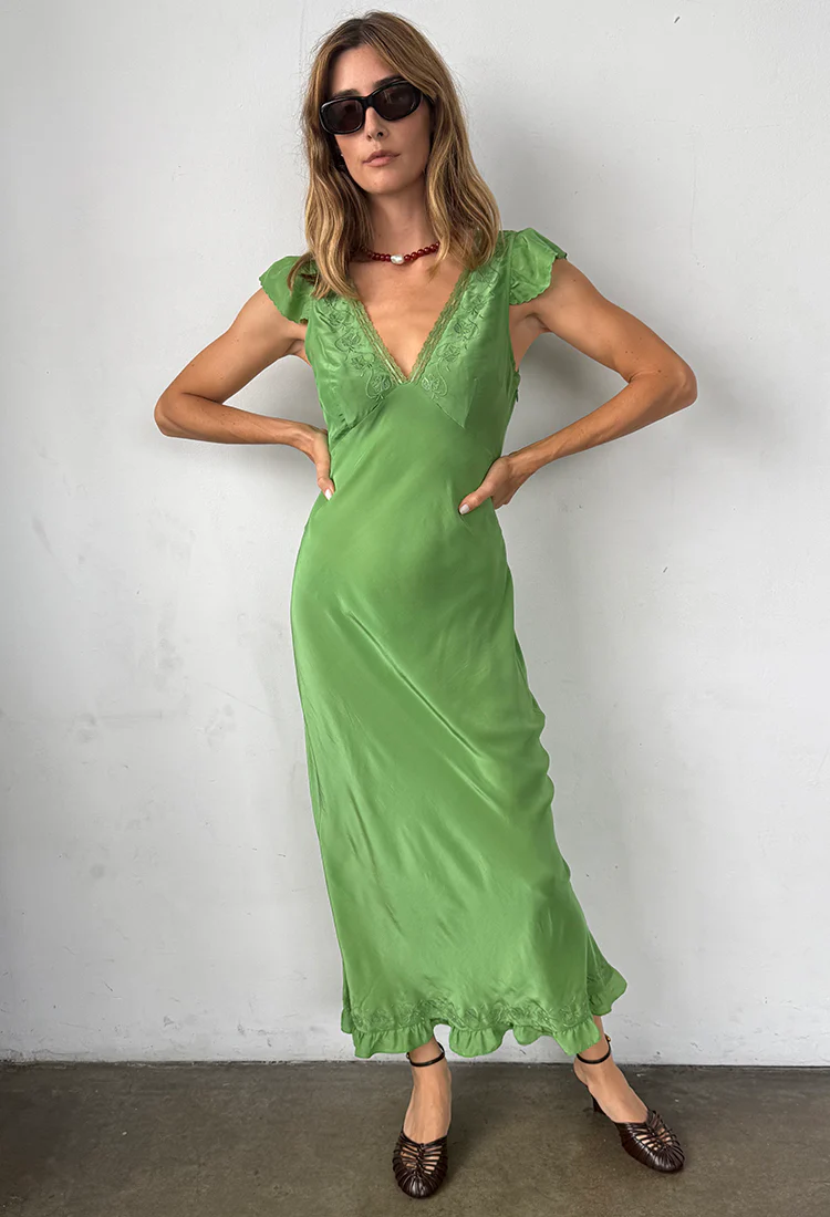 Isol Dress Jade Floral Embroidery - Image 5