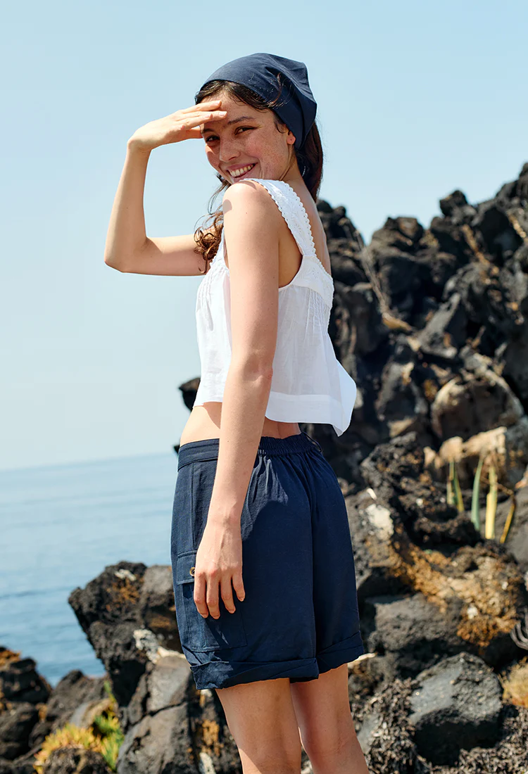 Izabel White Cotton Sleeveless Top - Image 6