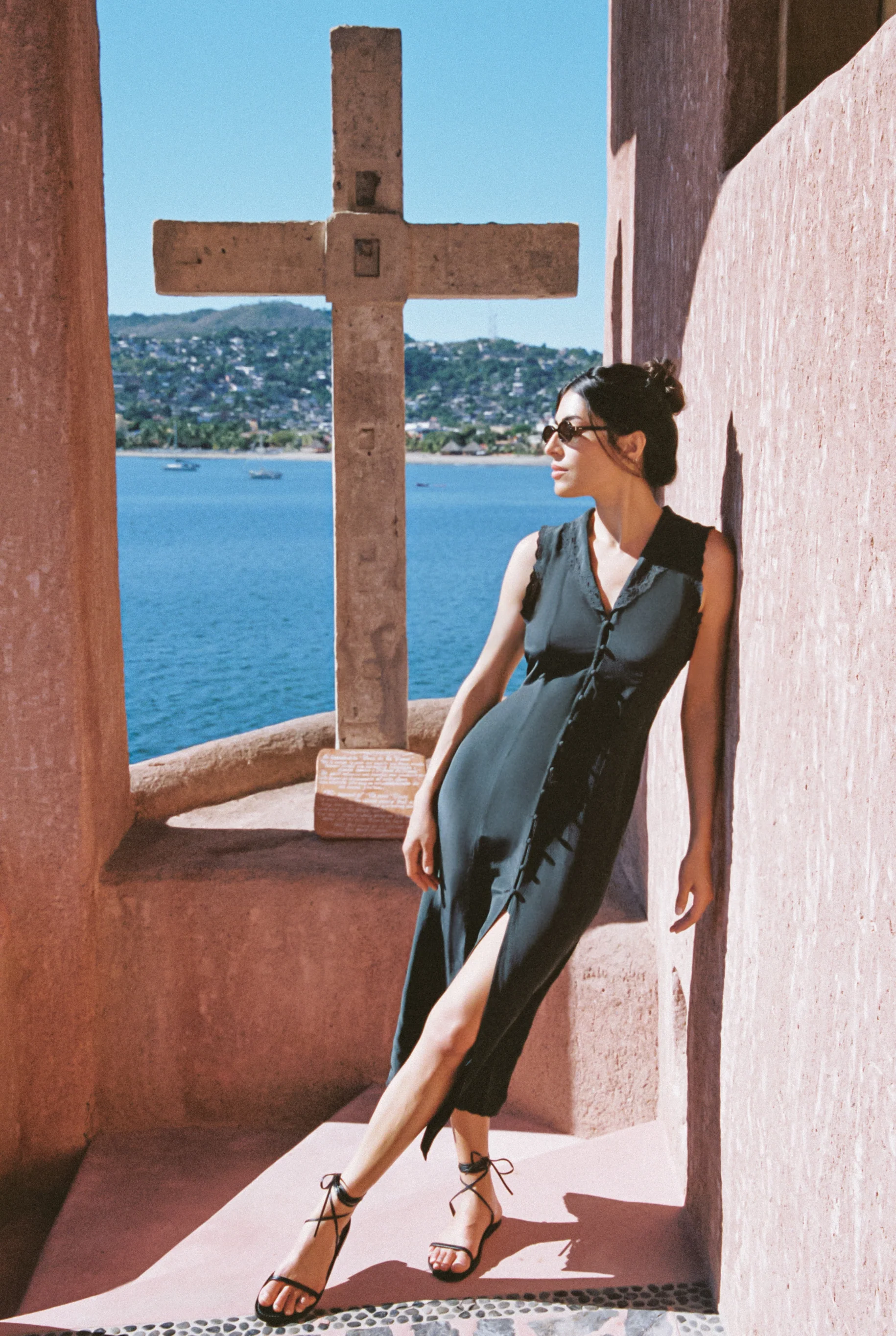 K. Jacques x Ciao Lucia Ankle Tie Black Sandal - Image 5