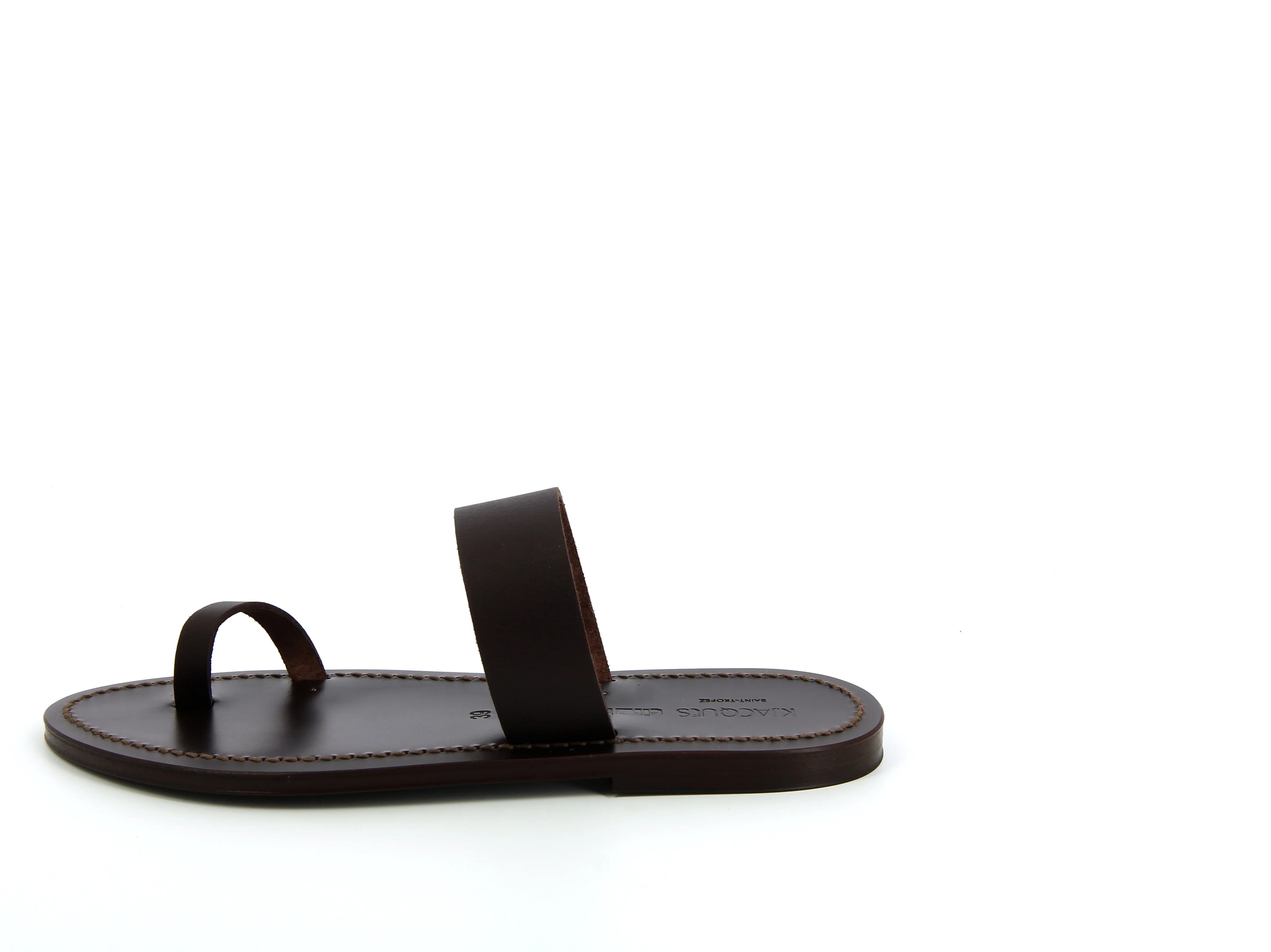 K. Jacques x Ciao Lucia Dextra Brown Toe Ring Sandal - Image 6