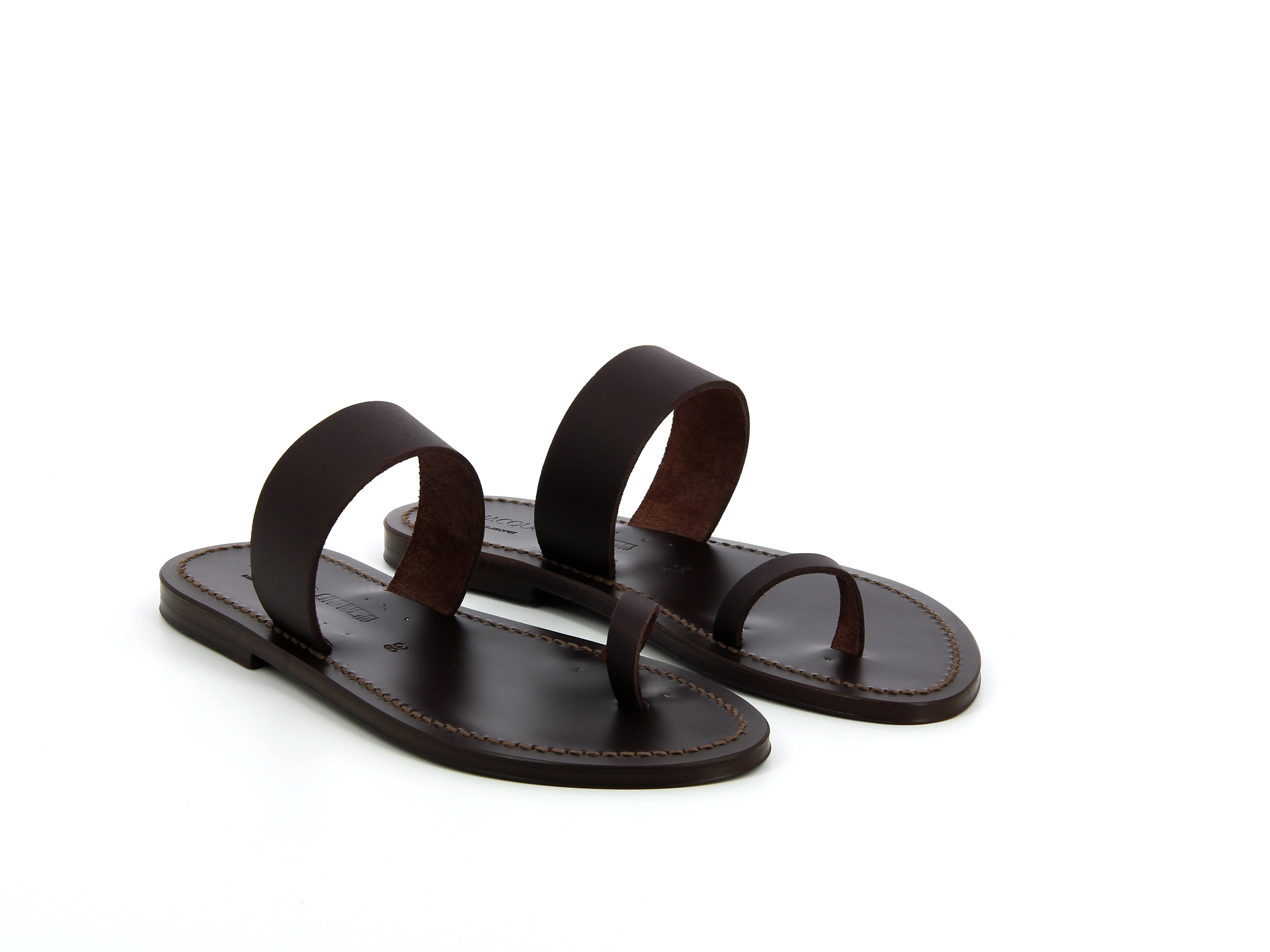 K. Jacques x Ciao Lucia Dextra Brown Toe Ring Sandal - Image 7