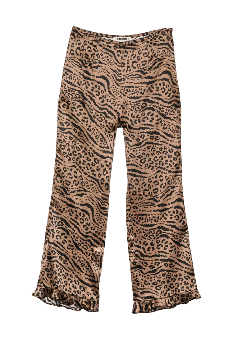 Kaja Pant Leopard Print Silk Charmeuse - Image 5